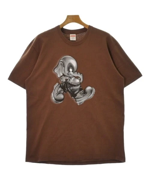 T shirt Supreme/coupe et couture marron L 2200479175089