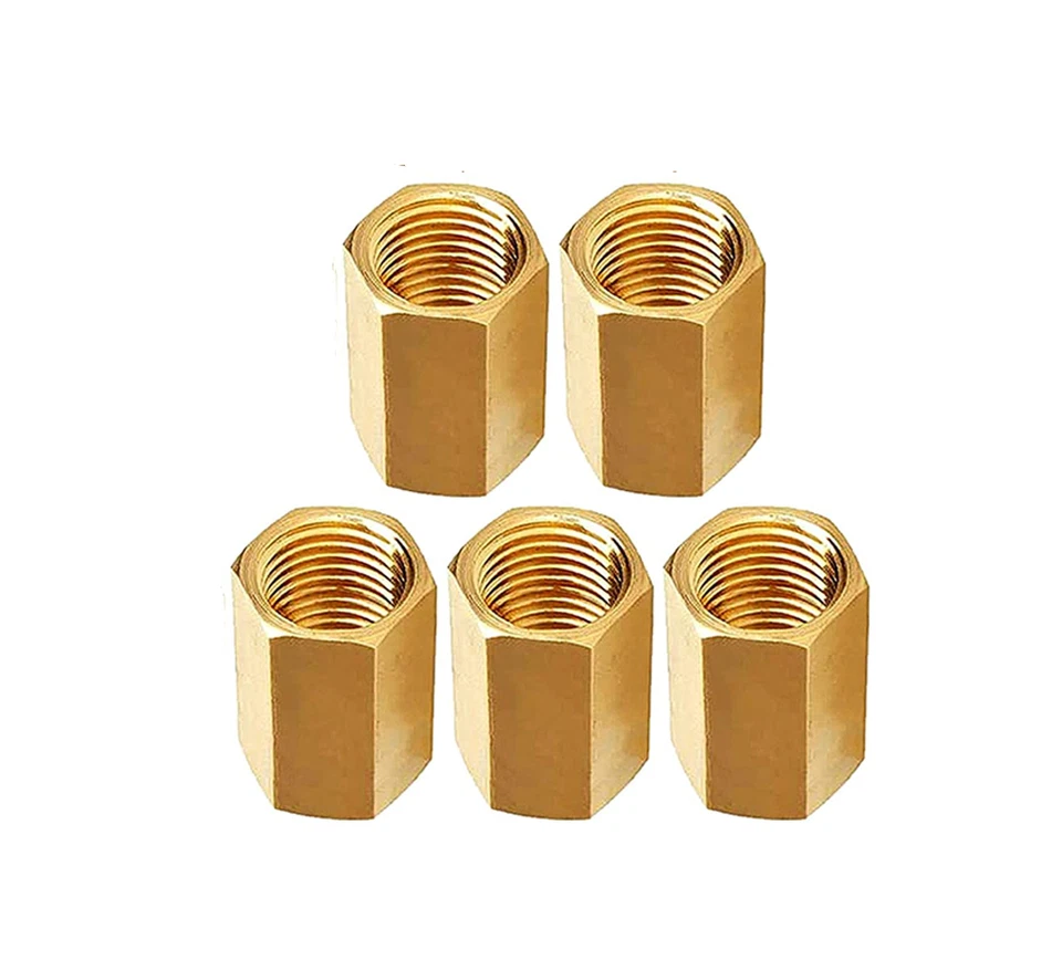 Uniones de tubo de línea de freno de 3/16" con llamarada invertida de latón para automóvil de 10 piezas (3/8" - 24 roscas) Foto 3 de 4