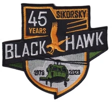 UH-60 Blackhawk Helicopter 45 Year Army Aviation Military Sikorsky Patch Vlcro