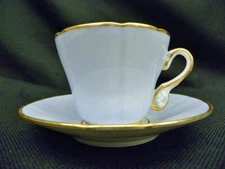 15 Hand Painted Gold Trim Blue Old Paris Porcelain Cup & Saucer Sets c. 1850