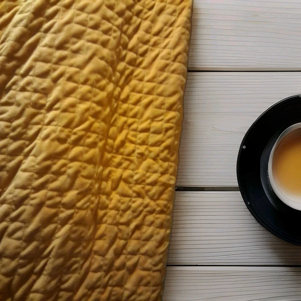 Gravity Weighted Blanket Loops 20 lb Spring Fresh Yellow Squares HTF OOS - Image 4 of 4