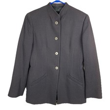 Giorgio Armani Textured Blazer Women s Italy 42 US 6 Structured Jacket Black