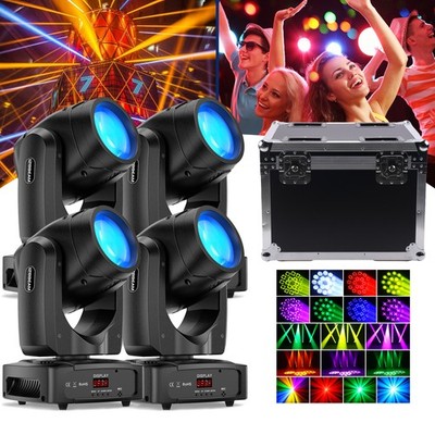 UKing 8stk 230W BEAM Moving Head 8 Gobo 18 Prisma Strahler DMX Regenbogen-Effekt