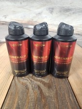 3PK Bath Body Works Men's Adrenaline Body Spray 3.7 oz NEW