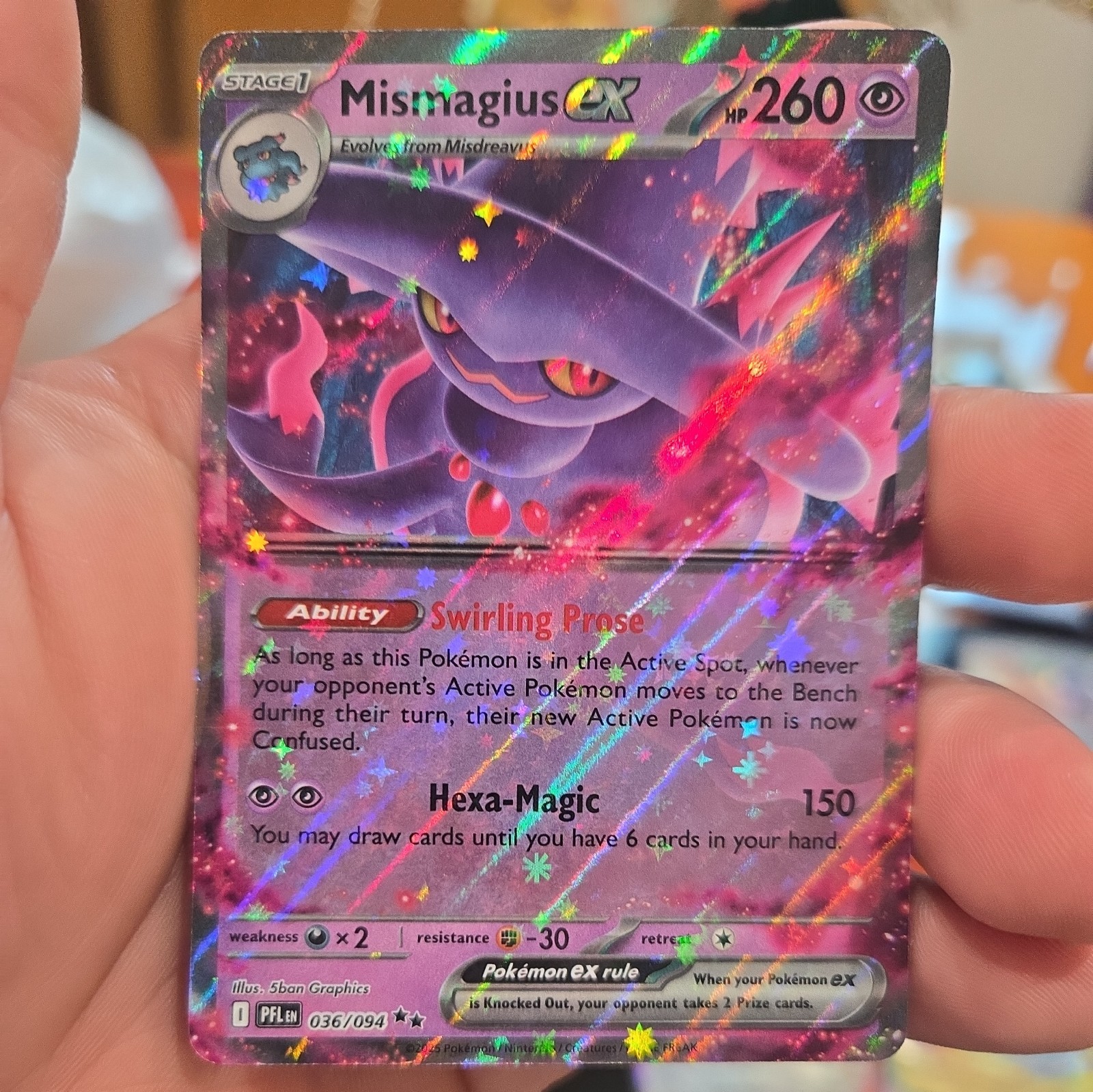 Pokemon Phantasmal Flames Mismagius ex 36/94