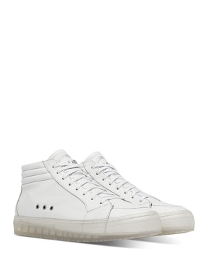 P448 Womens White Katel Round Toe Platform Leather Athletic Sneakers Shoes 40