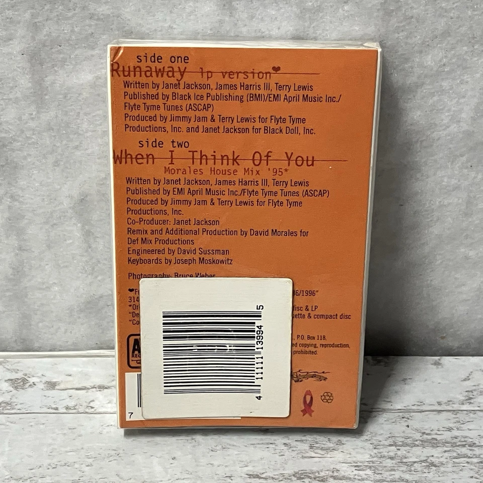 Janet Jackson Runaway Cassette Single 90’s SEALED - Image 2 of 2