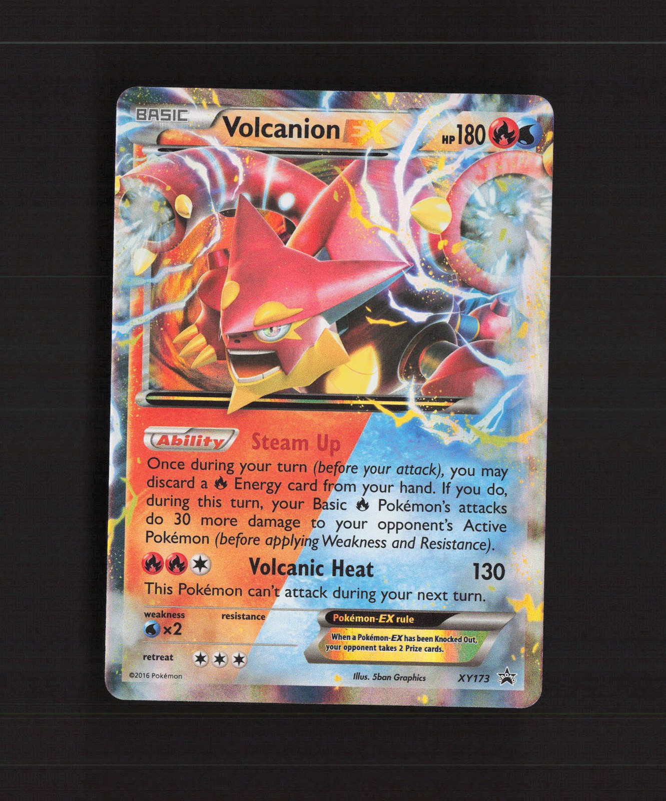 Volcanion EX XY173 XY Black Star Promo Holo Pokemon Card LP+