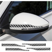Universal Car Side View Mirror Anti-Collision Protection Strips Glossy Carbon