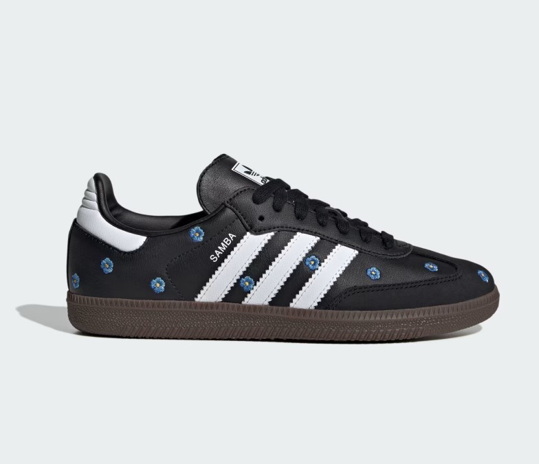 Size 11.5 - adidas Samba OG Black Floral Embroidery W for sale
