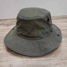 Tilley Hat T3 Fitted Mens 7 1/4 Green Outdoor Canvas Wide Brim Fishing Hiking