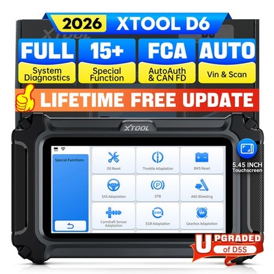 XTOOL D6 Full System Diagnostic Tool 15+ Reset Code Reader Full OBD2 Functions
