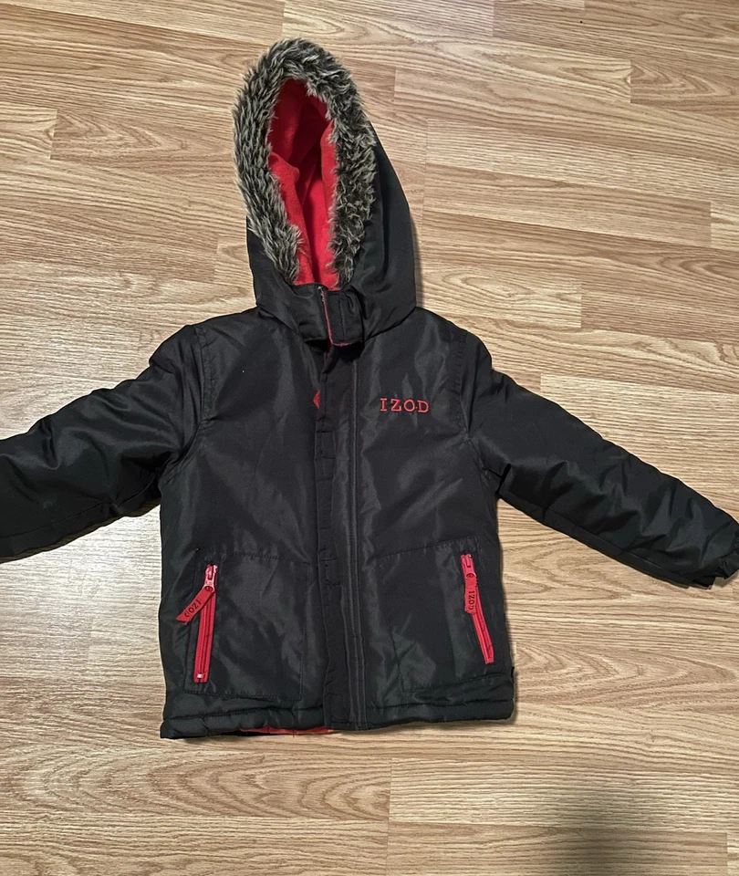 IZOD Kids с капюшоном пуховик снег куртка зимнее пальто размер 4t полный молнии с подкладкой - Изображение 3 из 4