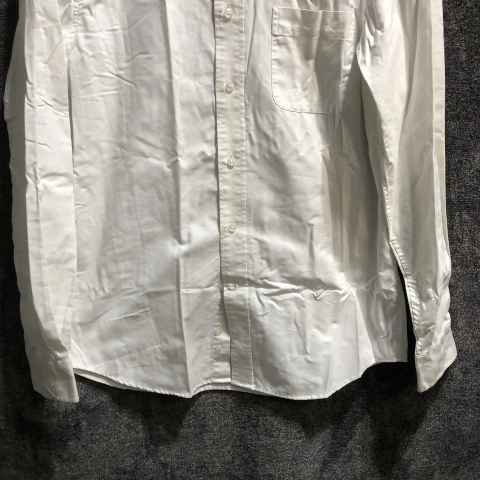 Saddlebred Oxford Shirt Mens 15.5 34/35 White Button Down Easy Care Long Sleeve - Image 2 of 4