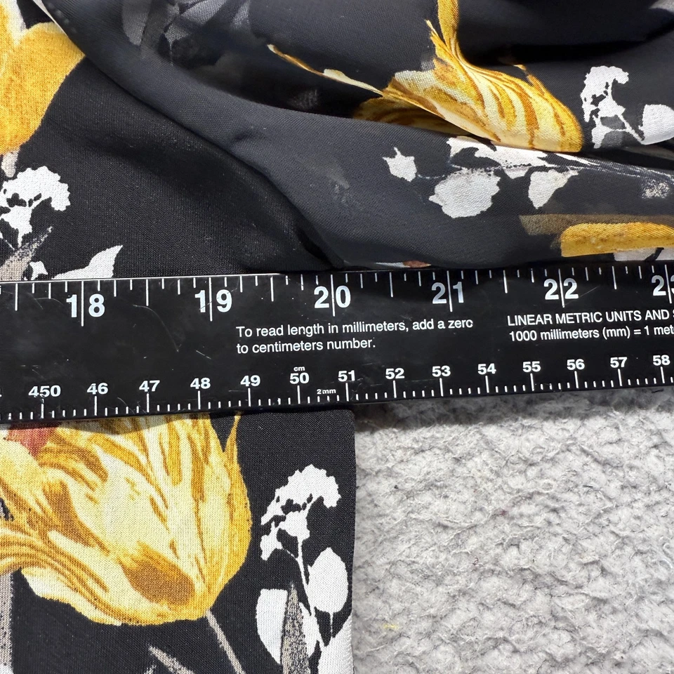 Alfani Womens Tiered Sleeve A Line Dress Floral Black Yellow Size PL - Image 3 of 4