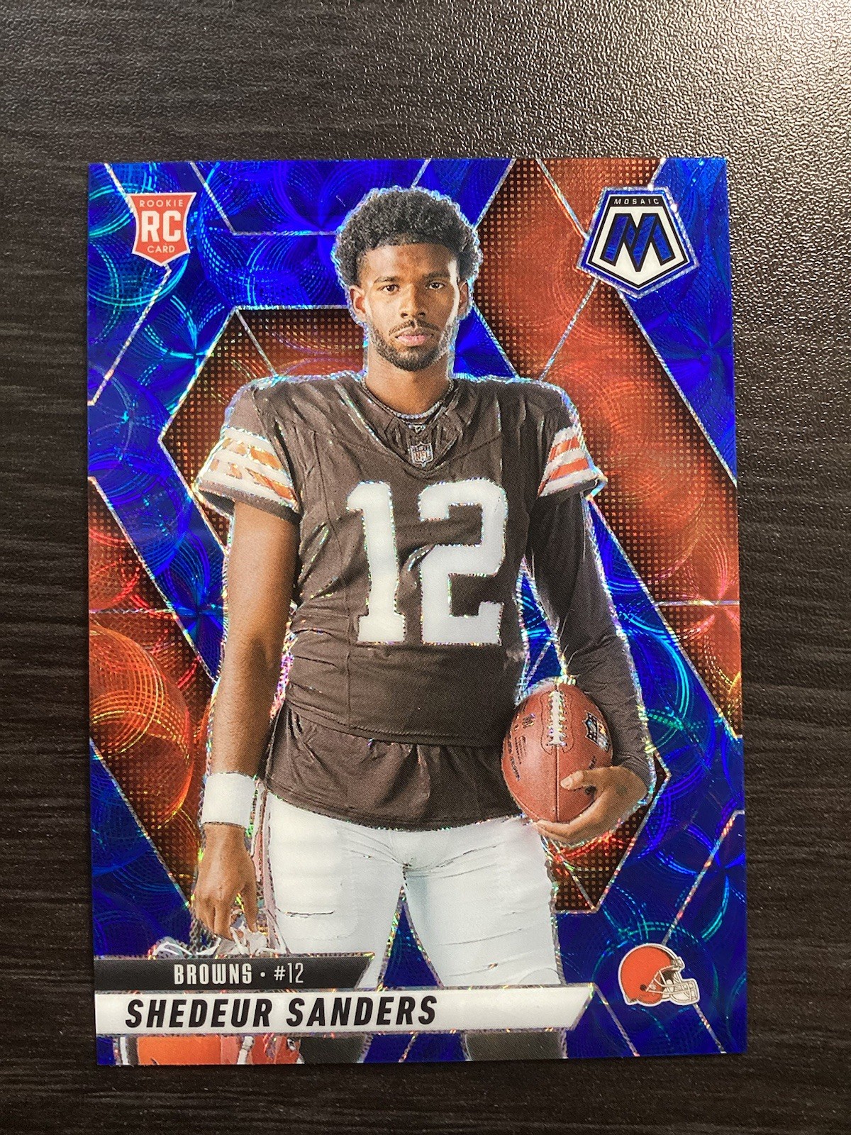 Shedeur Sanders 2025 Panini Mosaic Blue Scope Prizm RC Variation #290 Cleveland 