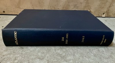 Lot of 6 The Atlantic Monthly July - December 1965 Magazine Library Book Bound