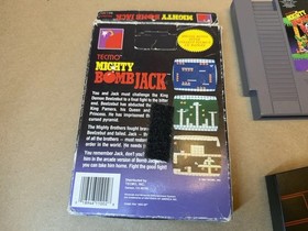 Mighty Bomb Jack (Nintendo NES) Caja, Manual, Solo Juego | *Tiene Ropa Cosm&eacute;tica*