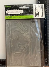 2015 DARICE 1219-425 DEER IN FOREST EMBOSSING ESSENTIALS FOLDER TREES STAG