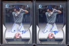 2023 Bowman Draft Roc Riggio - 1st Chrome Prospect Auto's - 2 Card Lot