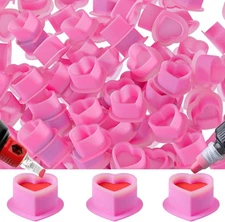 200pcs Tattoo Ink Cup Heart-Shaped Disposable Silicone Pigment Cup... 
