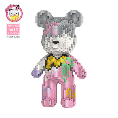 32cm Bär Klemmbausteine Mikro Bausteine Set Graffiti Cute Power Trend NEU 6615