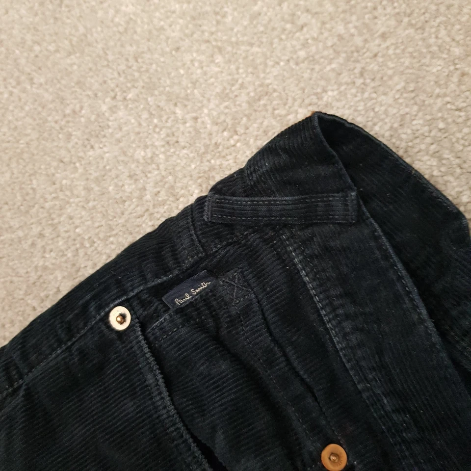 Paul Smith Mens Jeans 32x30 Blue Navy Regular Straight Cords Corduroy PS W32 L30 - Image 3 of 4