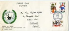 1968 XMAS 3v GREAT BRITAIN QE2 FORCES OFFICIAL FDC HMS HERMES  PMK HAND ADDRESS