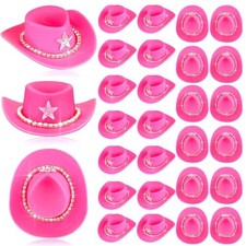 20 Pcs Mini Cowboy Hat for Crafts Mini Cowgirl Hat for Dolls Small Tiny Cowboy