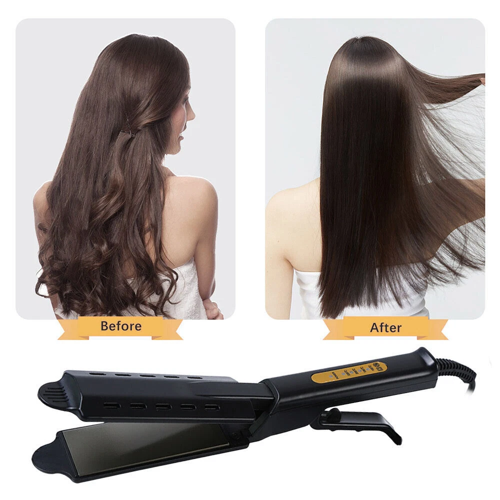 2 in 1 titanium top hair straightener and curler