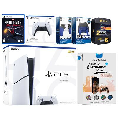 Sony Playstation 5 Slim Disc + SpiderMan Miles Morales + Extra Controller Bundle