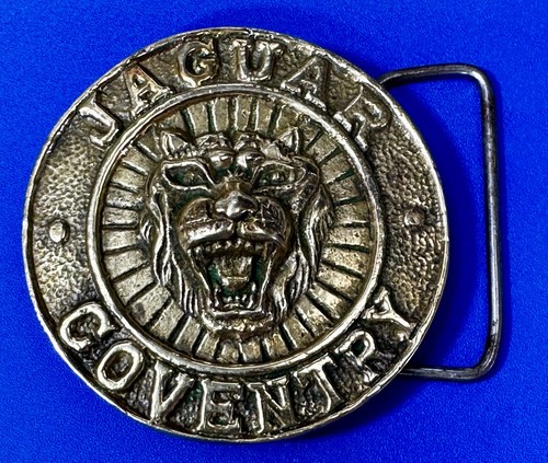 Jaguar Coventry Belt Buckle - Stamped - 580 Solid Brass Taiwan R.O.C - Picture 3 of 19