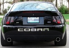 Brushed Abs Plastic Rear Bumper Letters Inserts For Ford Mustang Cobra 03-04