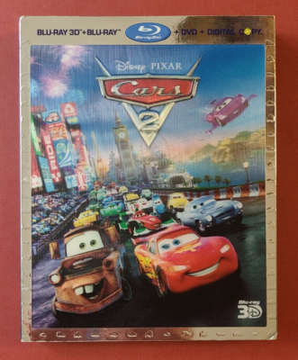 Disney Pixar Cars 2 3D (Blu-ray 3D/2D/DVD, 5-disc, 2011) w