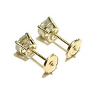 EGL 14k yellow gold 1 .85ct clarity enhanced round diamond stud earrings — photo 5
