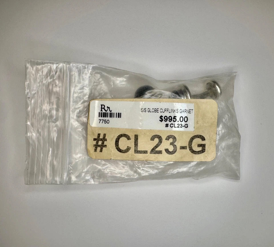 Robin Rotenier纯银石榴石球形袖扣 — 第 3/3 张图片