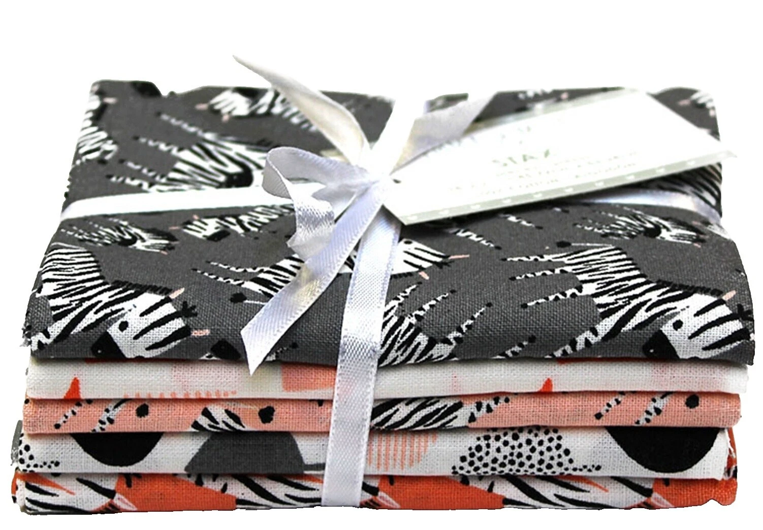 Géneros artesanales estampado de cebra de algodón