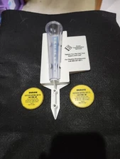 Vintage Enron Transportation  Rain Gauge, plastic, new in box & Magnets