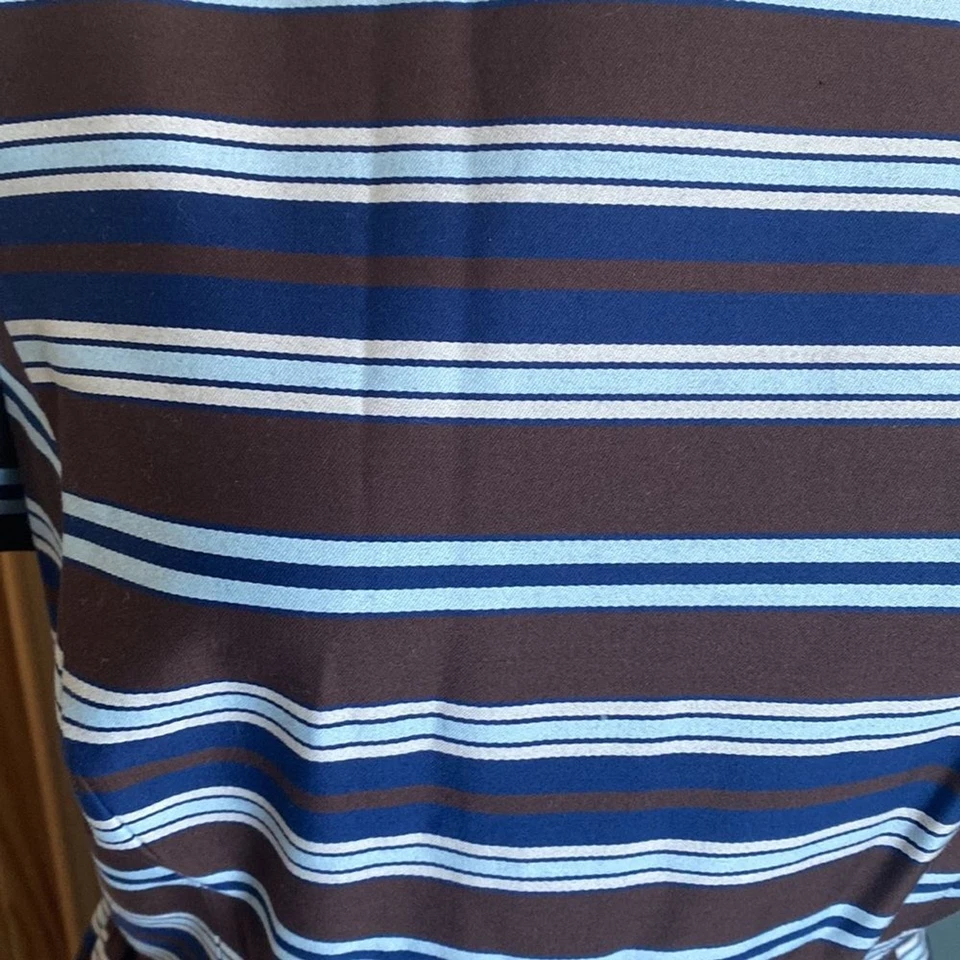 Vestido para mujer Brooks Brothers rojo polar algodón spandex multicolor talla 8 $138 Foto 3 de 4