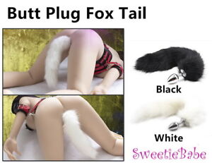 300px x 231px - Details about Unisex Butt Plug Fox Tail Sex Toy Furry Costume Cosplay  Roleplay Black or White