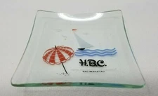 Ashtray Glass Portugal HBC SAO Sebastiao Resort Vacation Vintage 