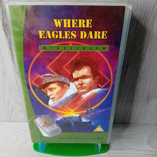 WHERE EAGLES DARE WIDESCREEN VHS - RARE RETRO VIDEO TAPE - 第 1/4 張圖片
