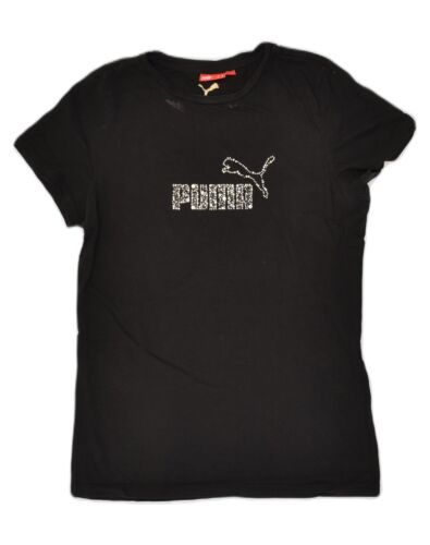 PUMA Womens Graphic T-Shirt Top UK 18 XL Black AM20 - Picture 1 of 3