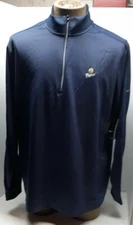 Nike Golf DryFit Blue Pacon Mens Long Sleeve Athletic 3/4 ZIP Pullover Sz L 