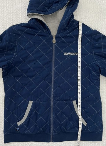 Chaqueta Dallas Cowboys Adulto LG 22” X 27” NFL Pro Line Cremallera Reversible - Imagen 10 de 15