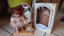 Julia - Poupée en porcelaine - Ballerine avec mirroir et peluche - Rare en BOITE