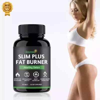 Slim Plus Fat Burner tablets best natural herbal supplements burn diet Pack of 2