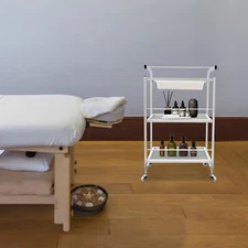 Rolling Trolley Cart SPA Beauty Salon Storage Organizer Stand With Wheels Drawer