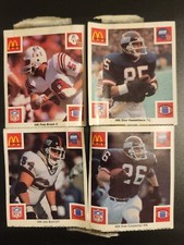 4 Card Lot Of 1986 McDonald's Football Cards Brock, Burt, Hasselbeck, Carpenter