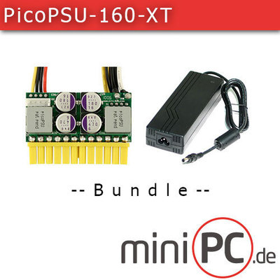 picoPSU-160-XT DC/DC (160 Watt) + AC/DC 120W Adapter